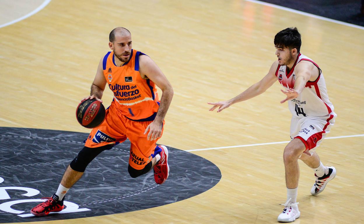 Colom, durante el partido ante el Zaragoza en la Fase Final de la ACB. 