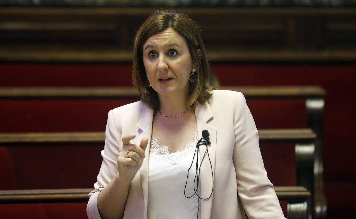 La portavoz del Partido Popular de Valencia en el Pleno del Ayuntamiento. 