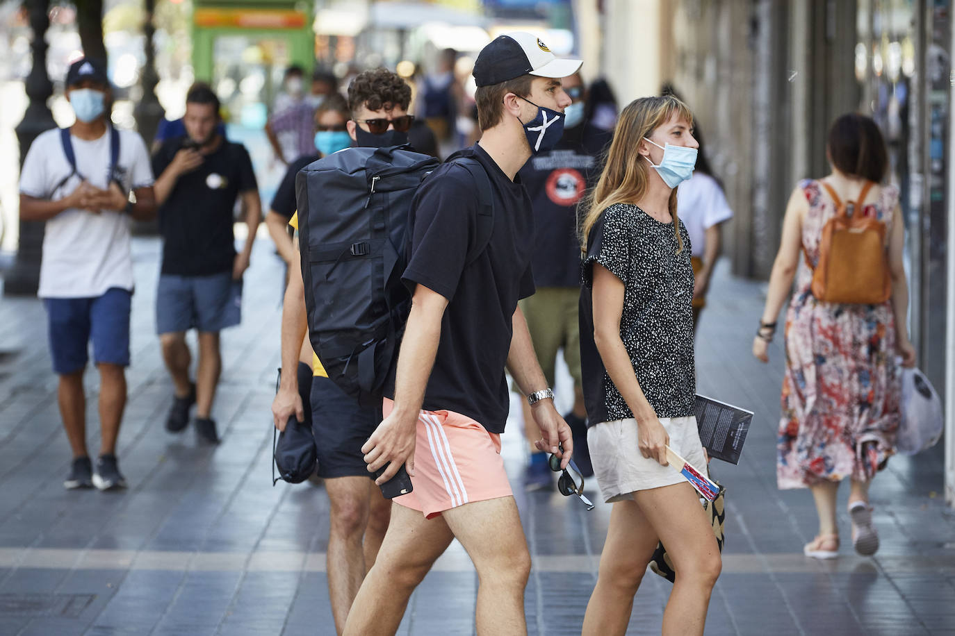 Normalidad en la ciudad de Valencia tras la imposición de la nueva norma. 