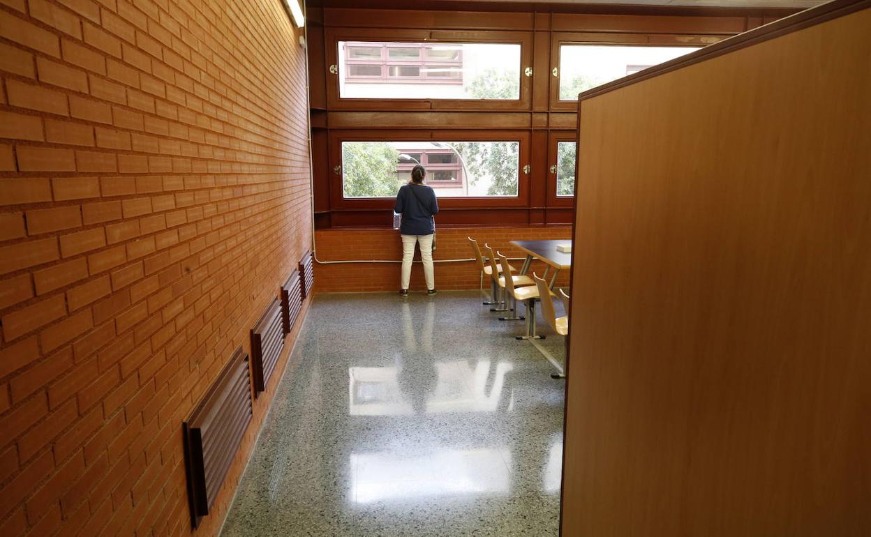 Un aula en el Campus de Tarongers de la Universitat de Valencia. 