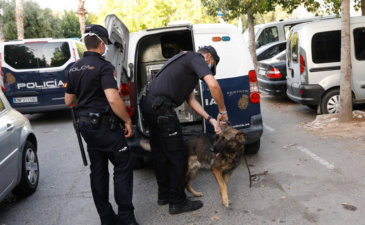 Policía Nacional en Valencia. 