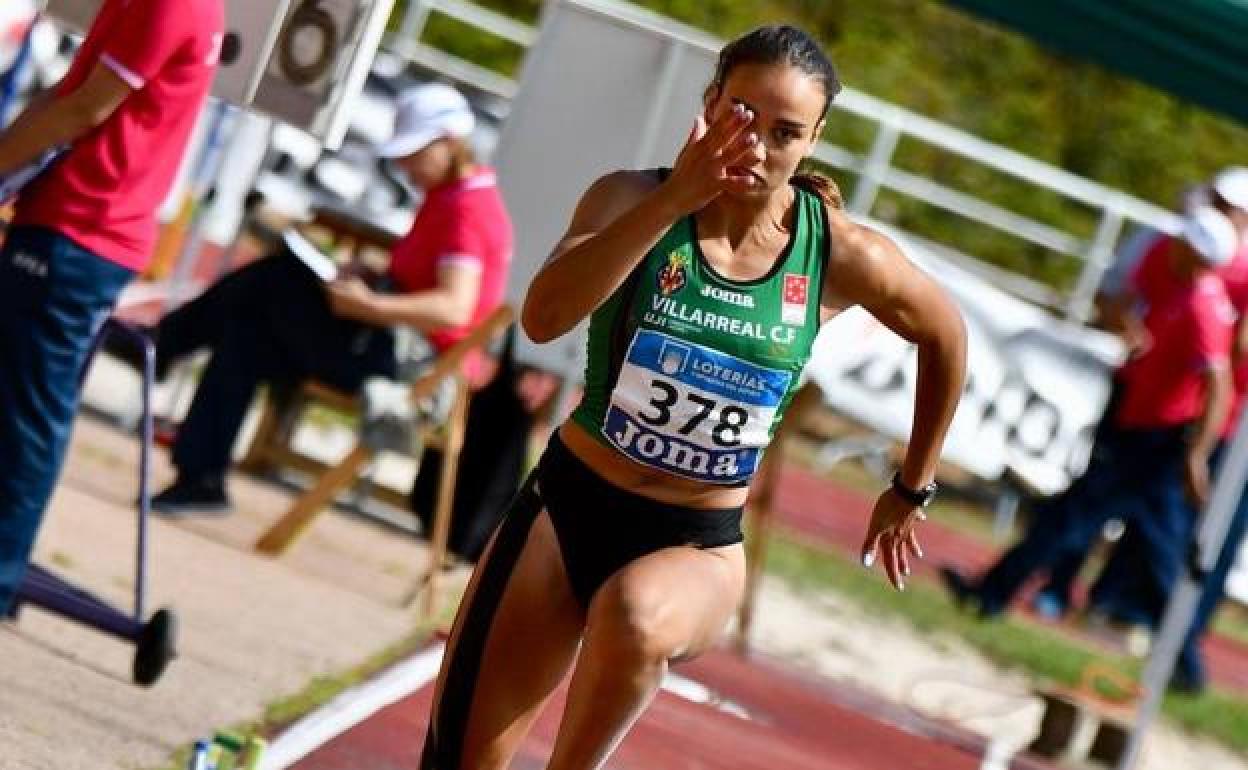 Carmen Ramos durante una competición. 