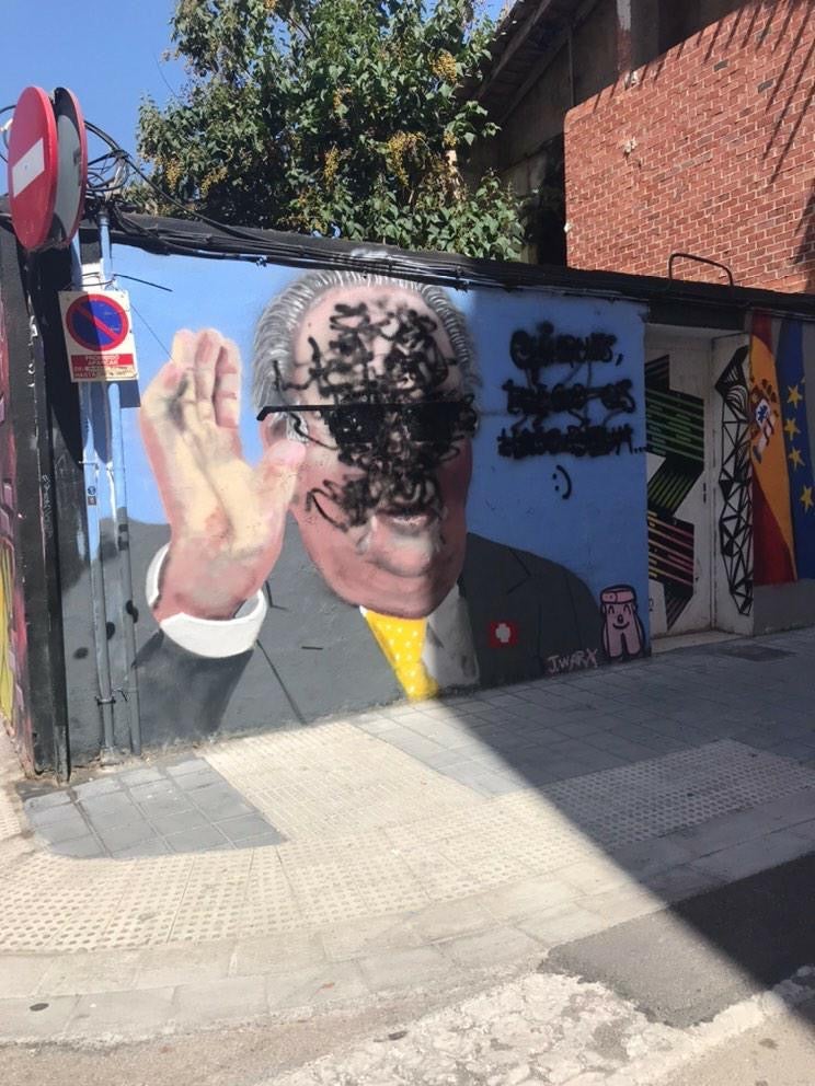 Boicot al grafiti del rey emérito en Valencia