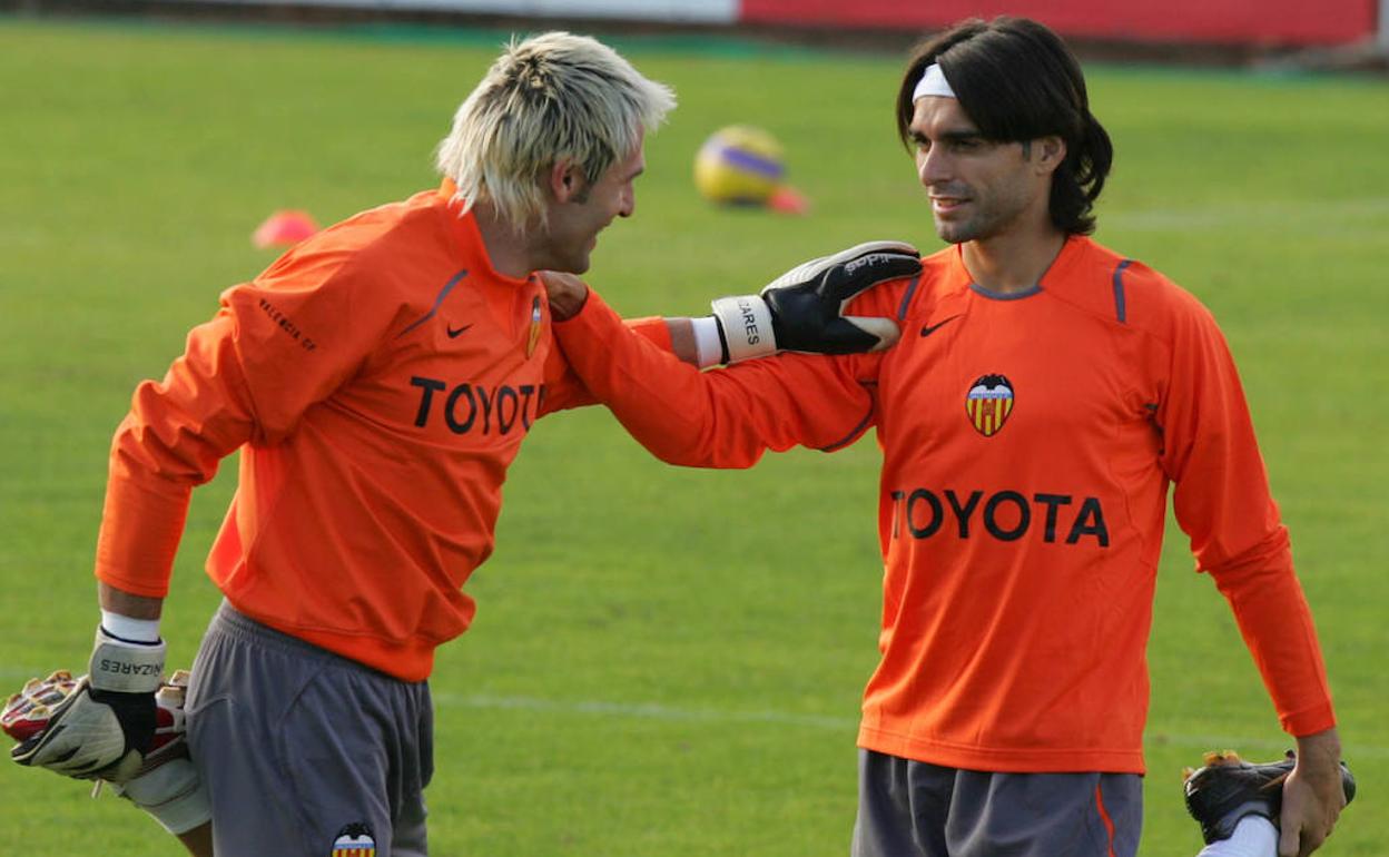 Cañizares y Ayala, durante su etapa como jugadores.