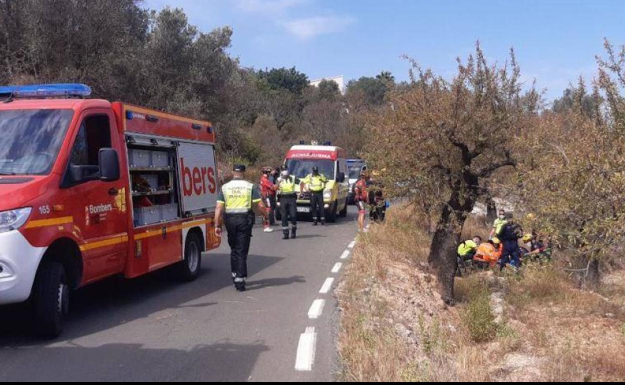 Lugar del accidente. 