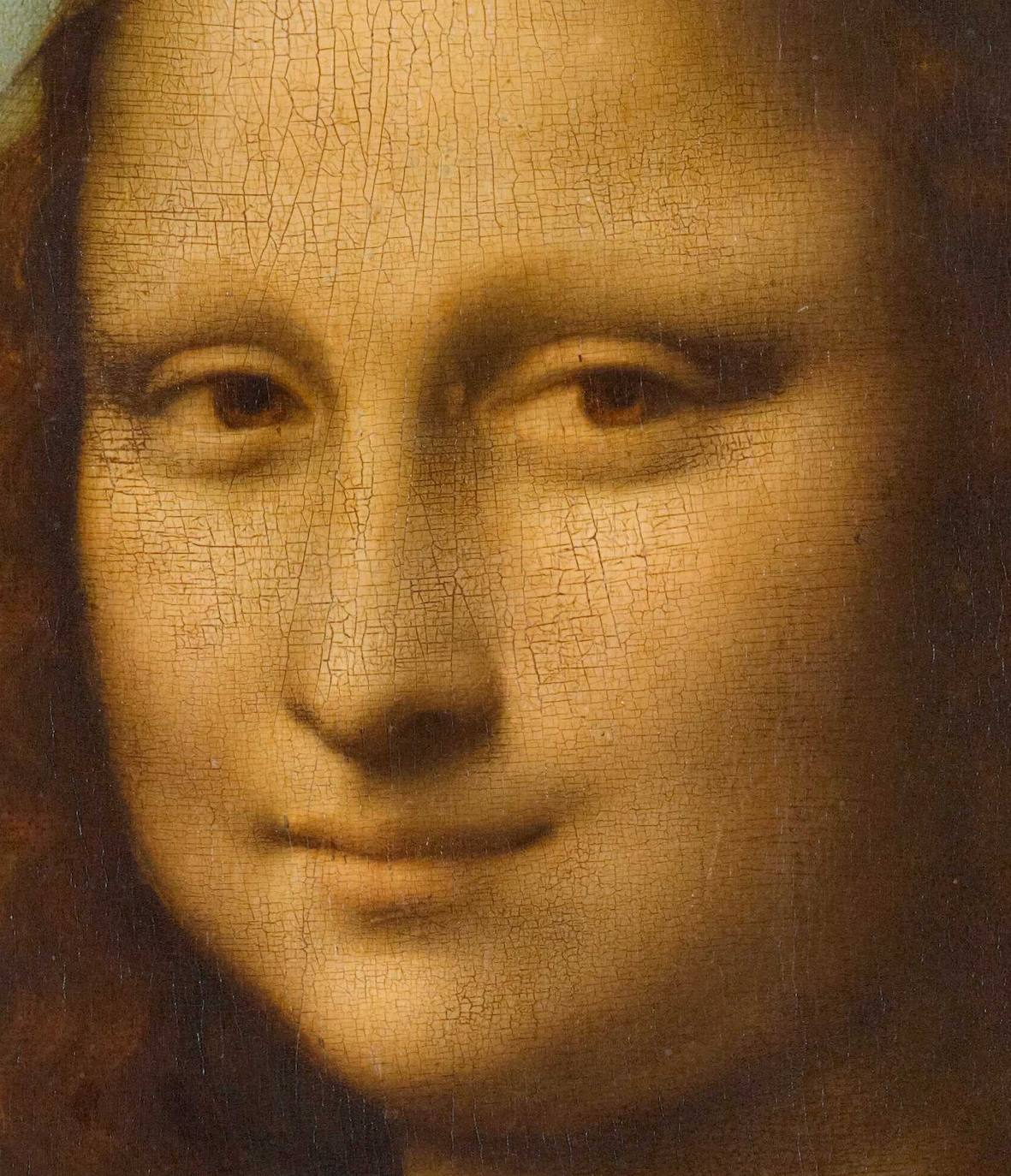 La sonrisa más misteriosa del mundo, en detalle. 