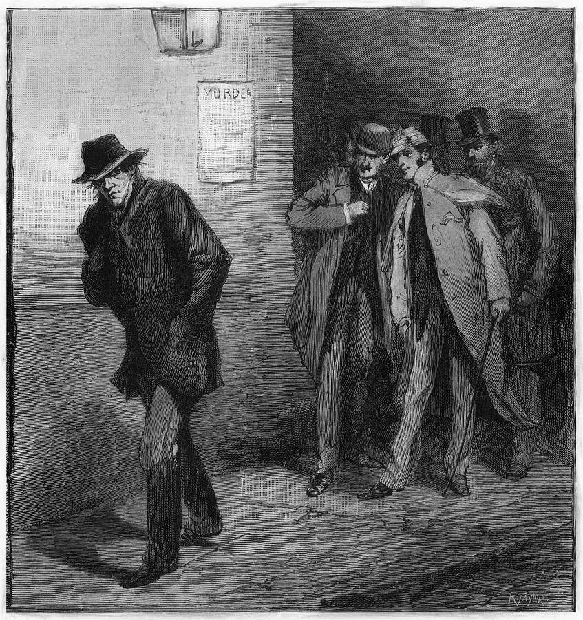 ¿Quién era Jack el destripador? | La identidad de este famoso criminal nunca ha sido revelada y es un misterio desde que en 1888 el asesino de prostitutas de la Londres victoriana enviase una carta a la Policía firmada con su popular apodo. En imagen, un dibujo sobre el caso publicado el 13 de octubre de 1888 en el periódico Illustrated London News.