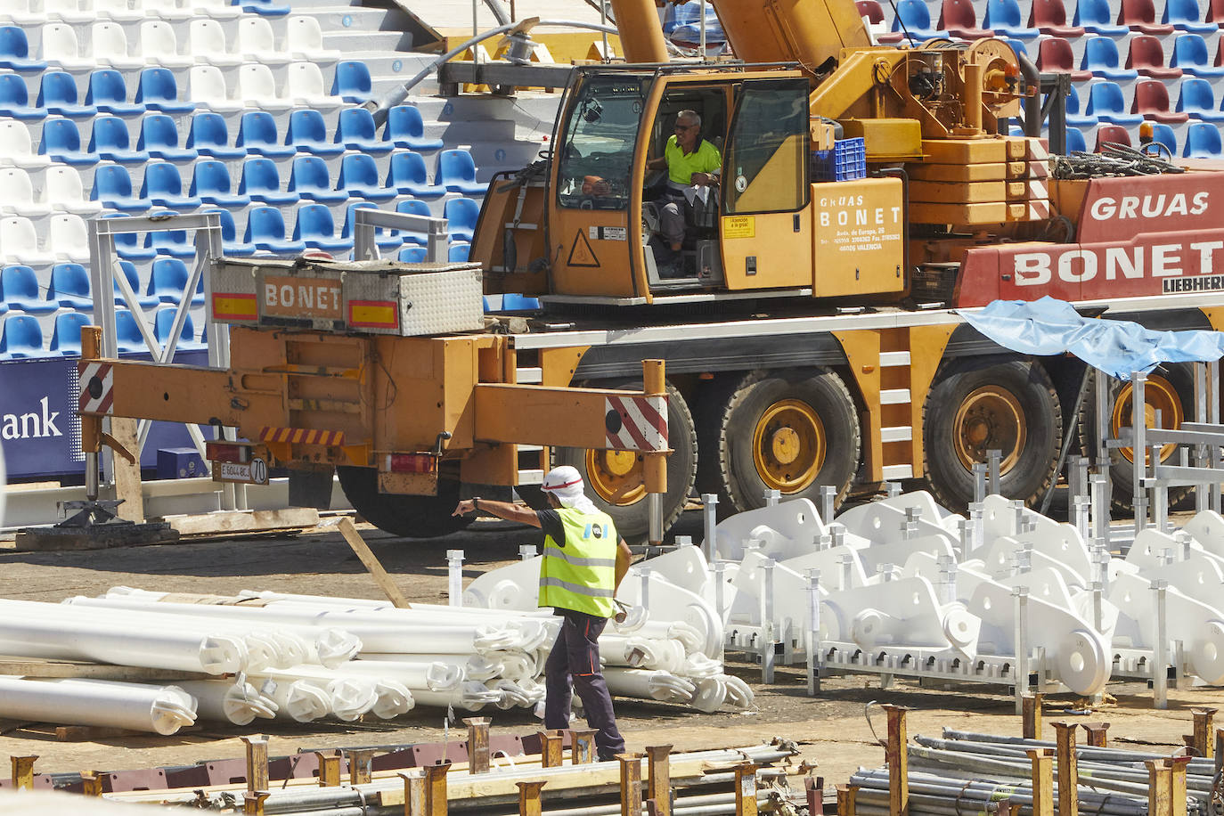 Fotos: Progresan las Obras de la cubierta del Ciutat de Valencia