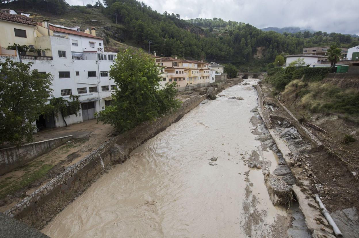 Lluvias en Moixent durante la DANA del pasado mes de septiembre. damián torres