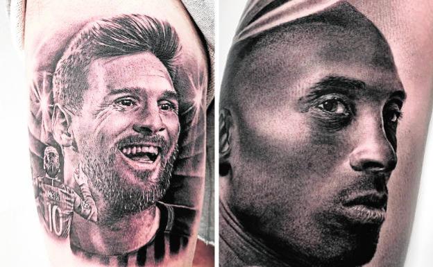 Tatuajes de Messi y Bryant. 