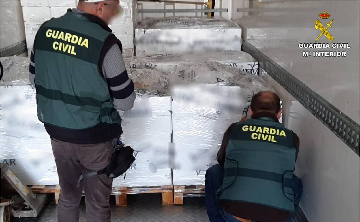 Pescado incautado por la Guardia Civil en Alicante.