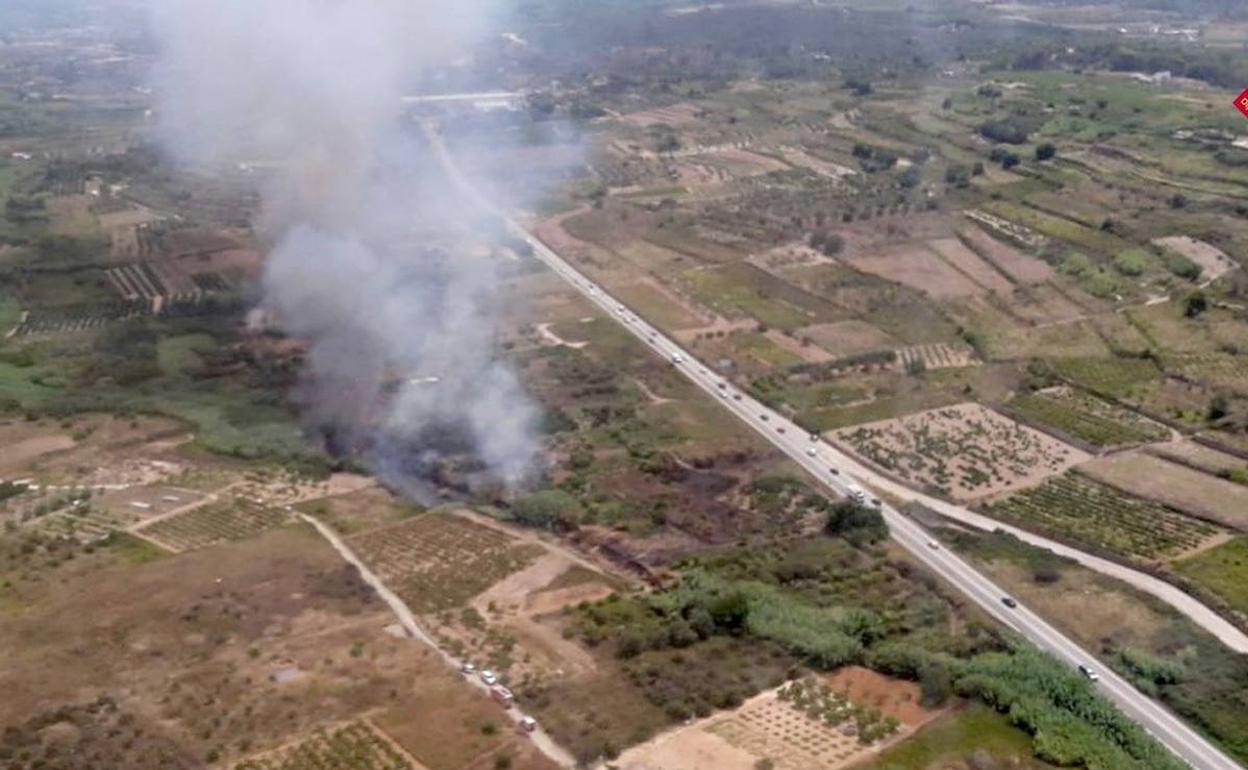 Incendio en Gata de Gorgos. 