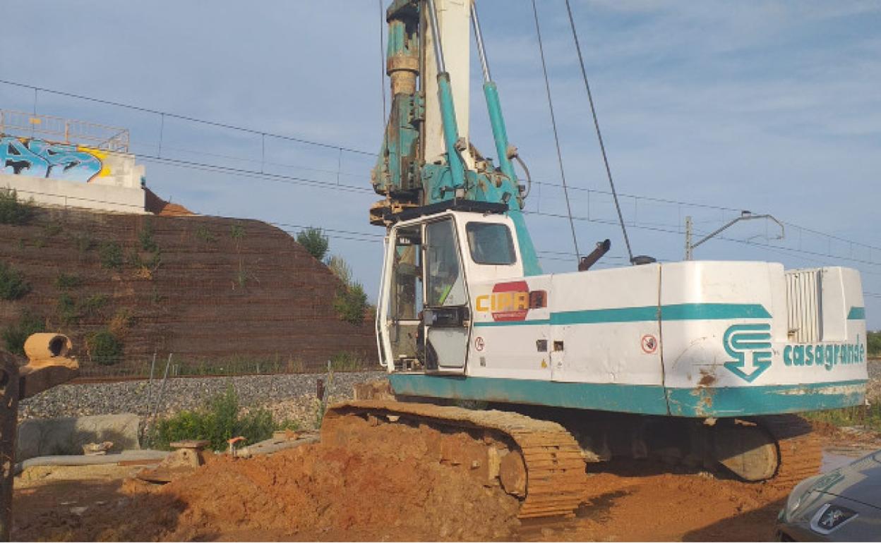 Obras del puente del paso a nivel de Xeresa. 