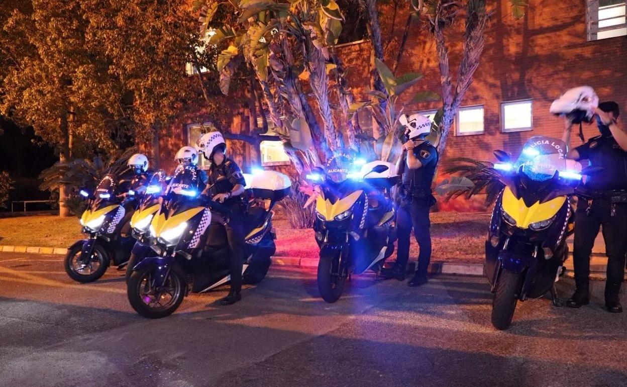 Agentes de la Policía Local de Alicante. 