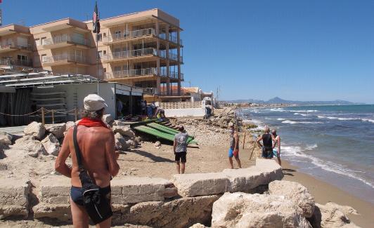 Estado de la playa Les Deveses de Dénia. 