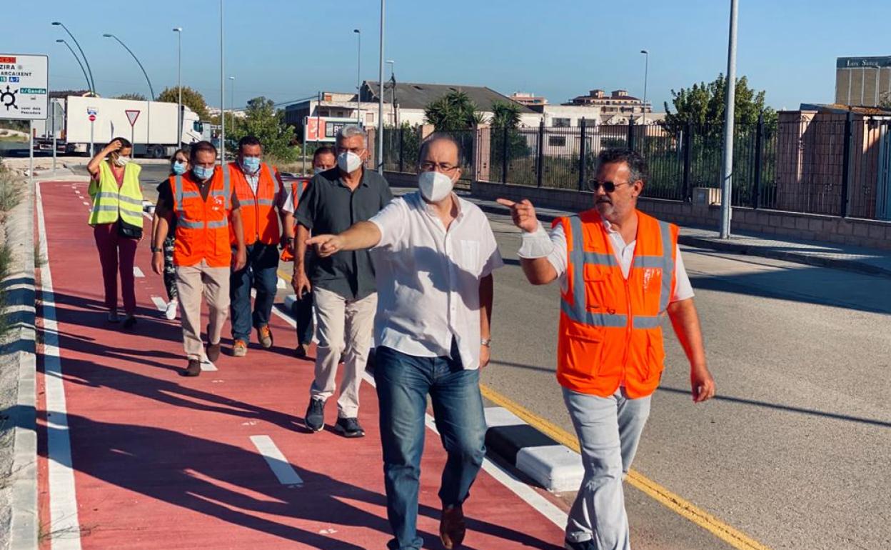 Visita a las obras del carril bici. 