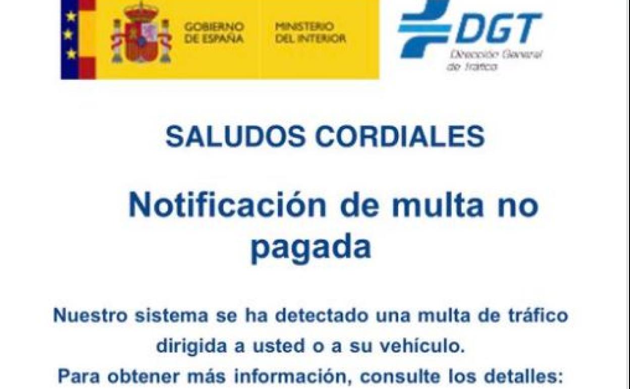 La DGT avisa de las estafas con las multas de tráfico por correo