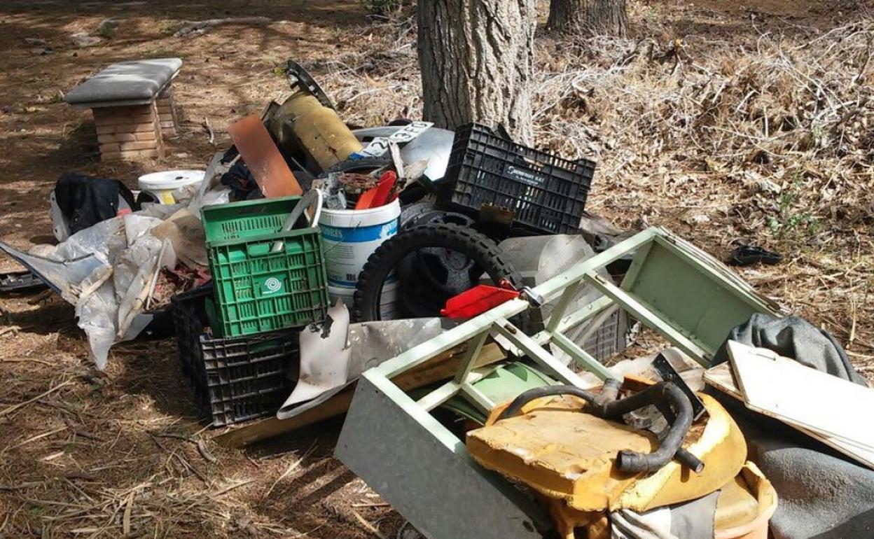 Basura recogida del río en una de las acciones de años anteriores. 