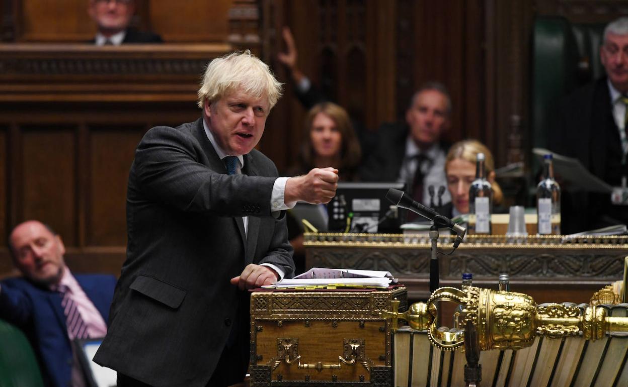 Boris Johnson, en el Parlamento británico.