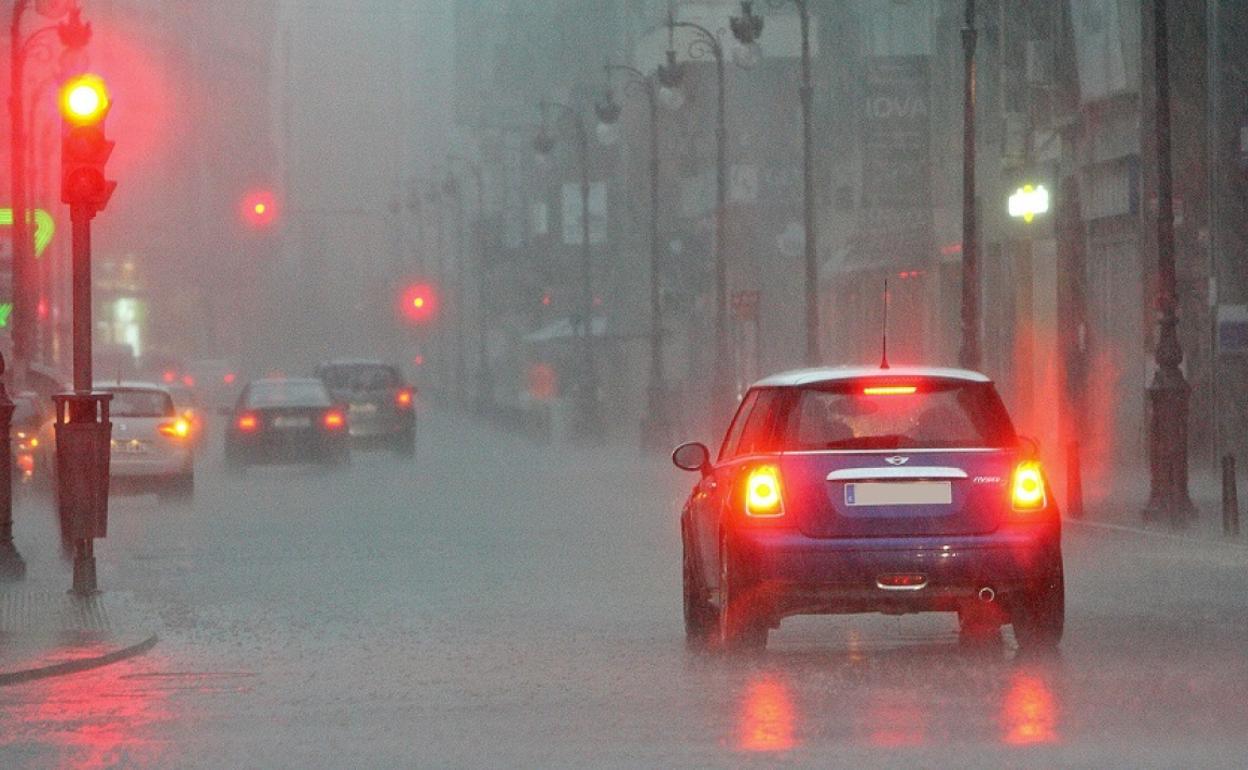 Tormenta en la ciudad de Valencia.