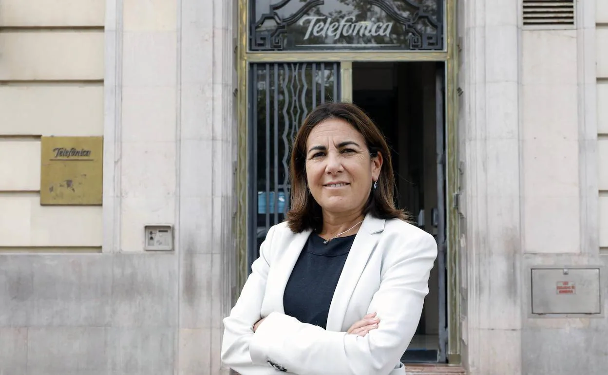 La consejera delegada de Telefónica, María Jesús Almazor, este miércoles en Valencia. 