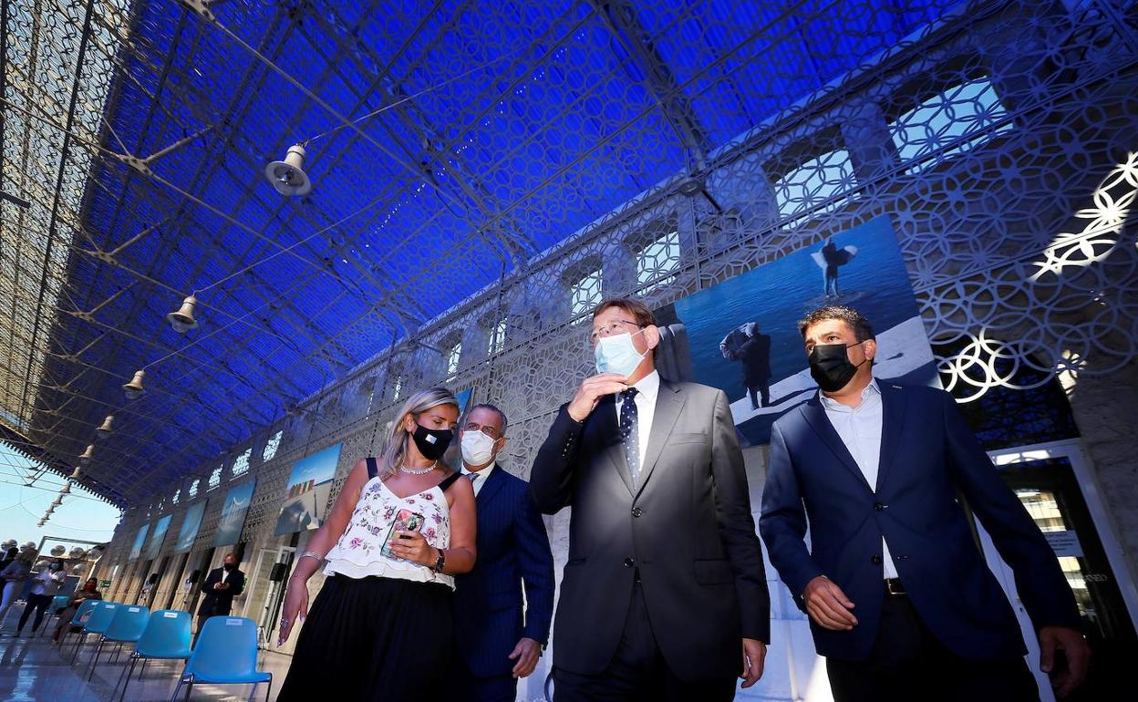 Puig, junto a la vicealcaldesa de Alicante, Mari Carmen Sánchez, y el presidente de la Diputación, Carlos Mazón. 