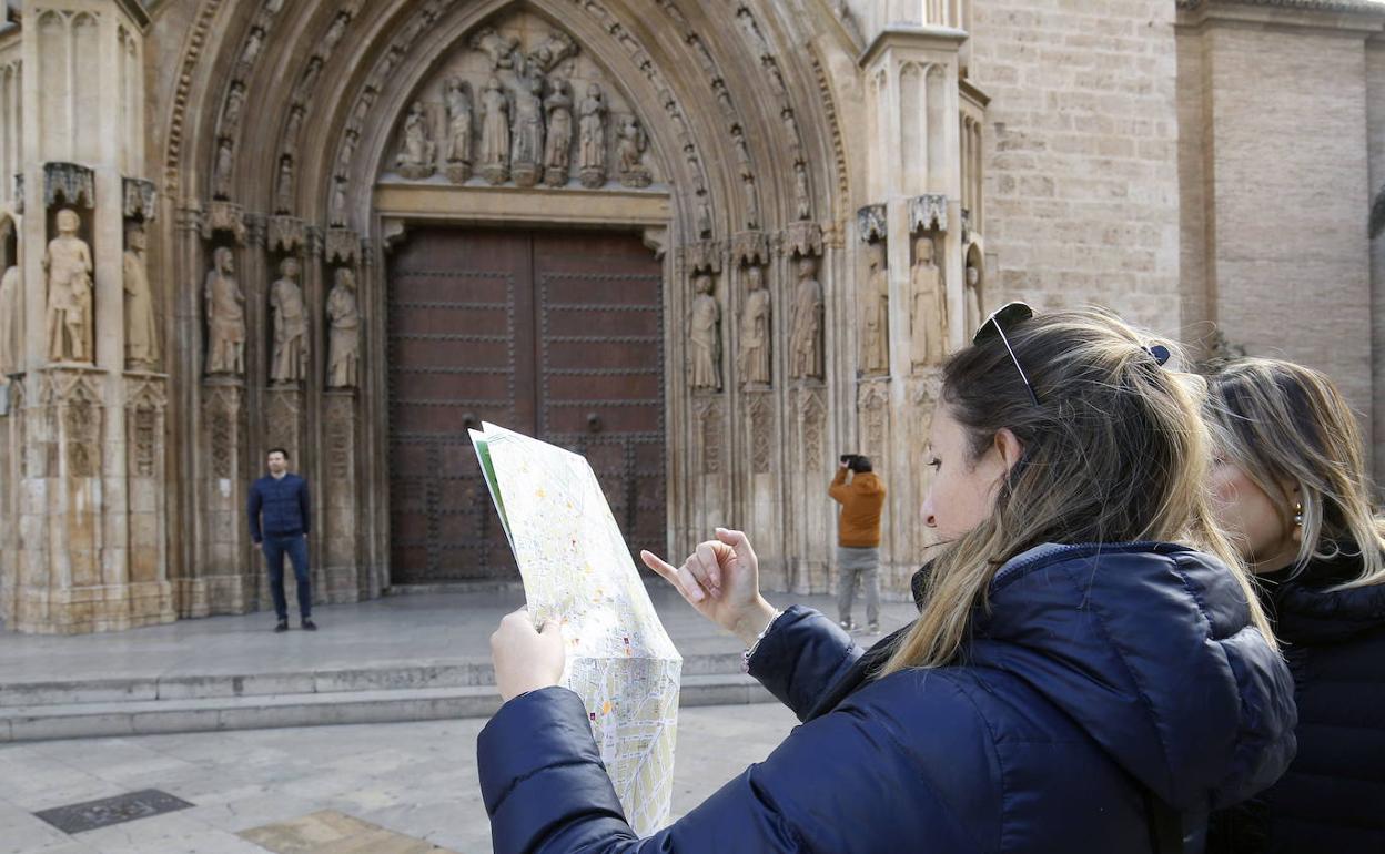 Turistas en Valencia. 