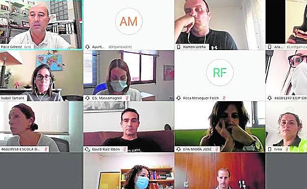 La reunión telemática con los representantes sanitarios.