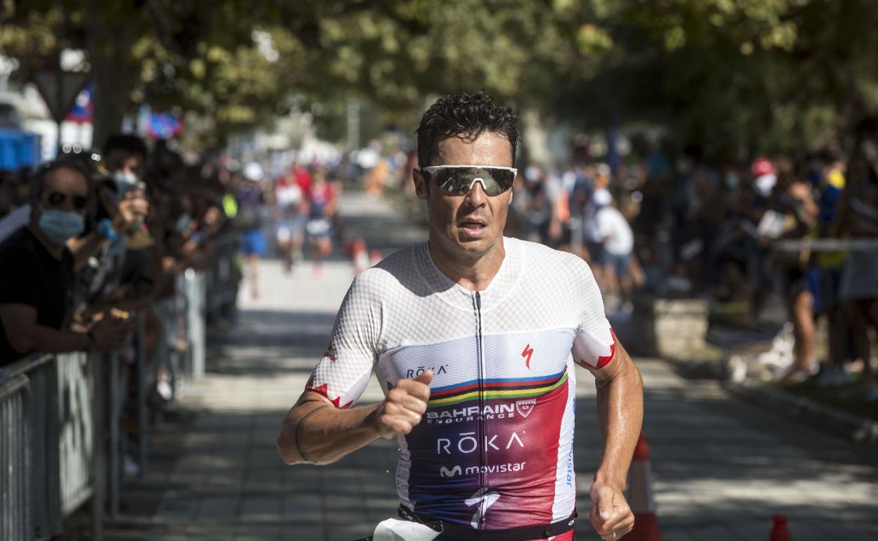 Javier Gómez Noya, en el triatlón Ciudad de Santander.