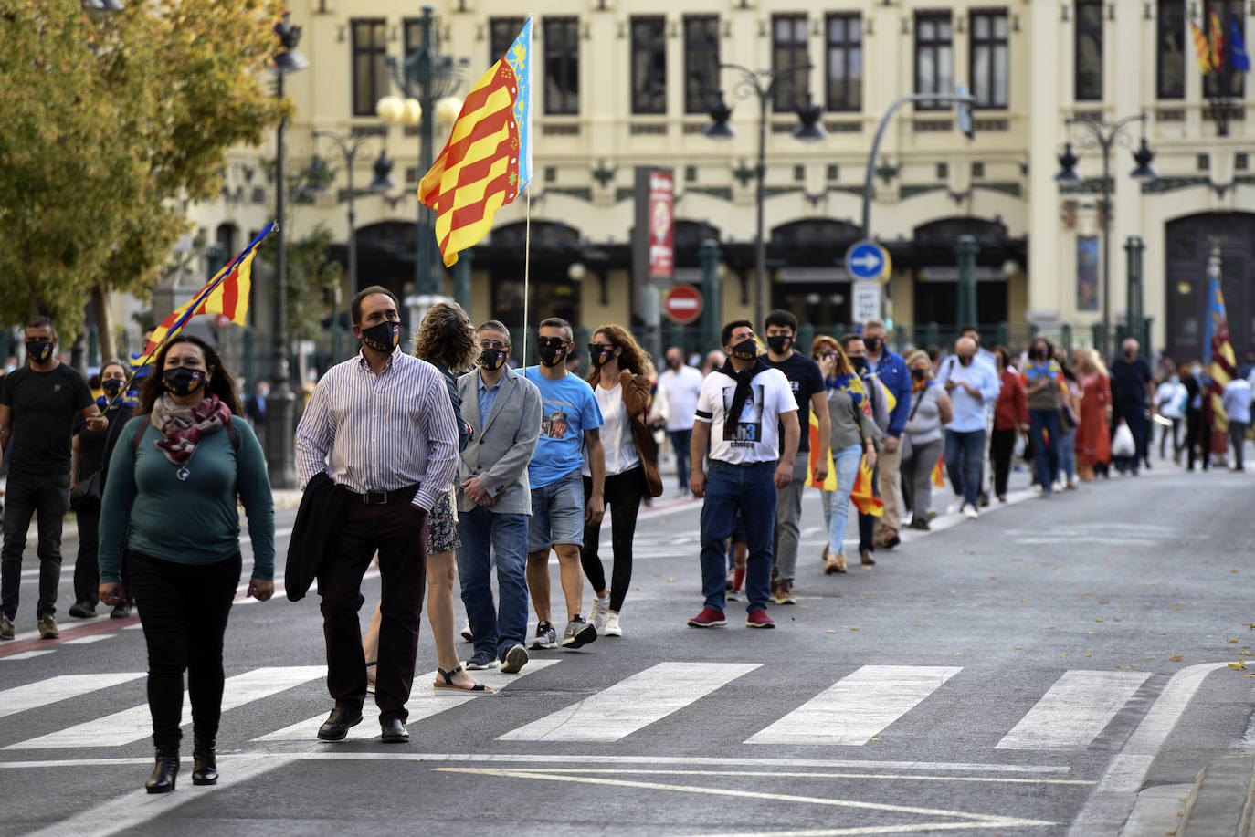 Fotos: Manifestaciones en Valencia por el 9 d&#039;Octubre