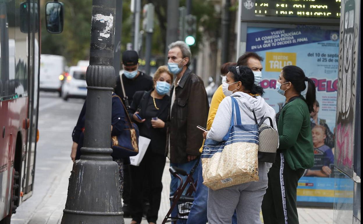 Parada de autobús en Valencia