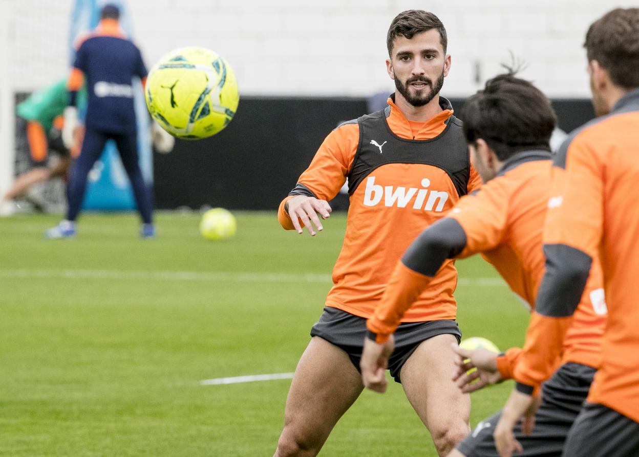 Gayà, en la sesión de ayer. vcf