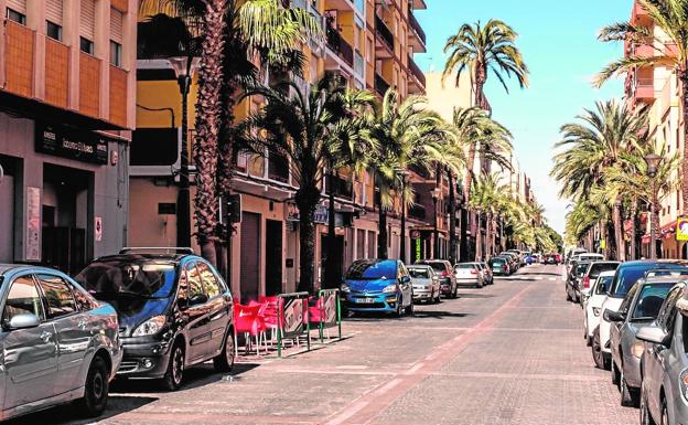 Una avenida de la localidad.