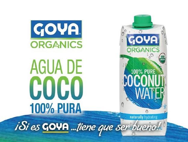 Agua de coco Goya, bebida que aporta bienestar