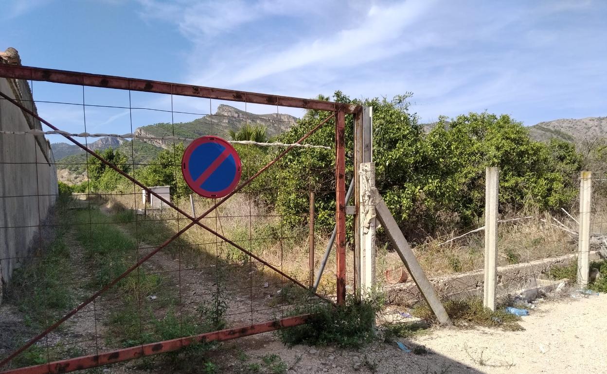 Terrenos donde se ampliará el cementerio de Xeraco 