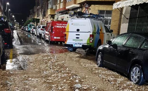 Desprendimientos en calles de Cullera. 