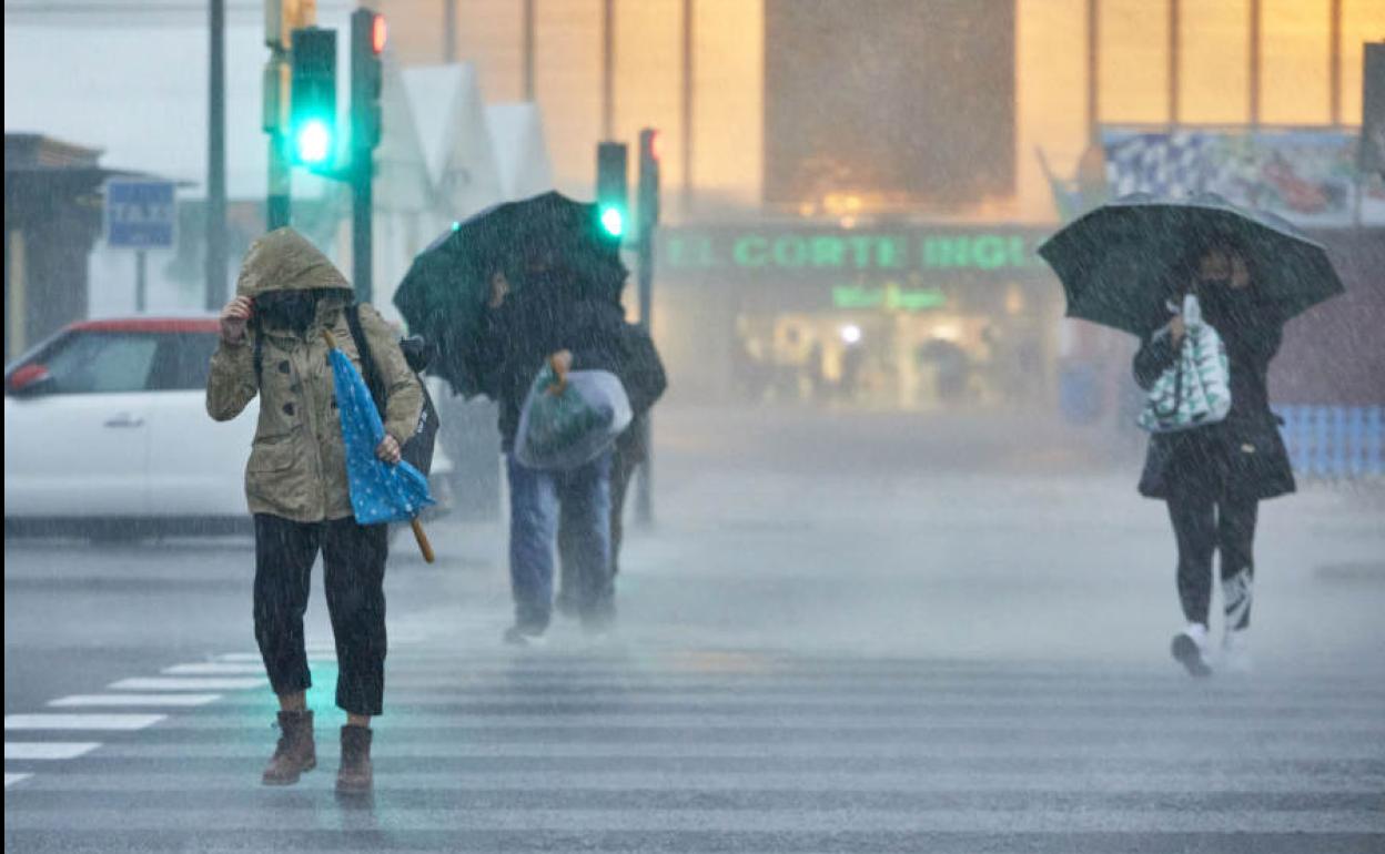 Lluvia en Valencia.