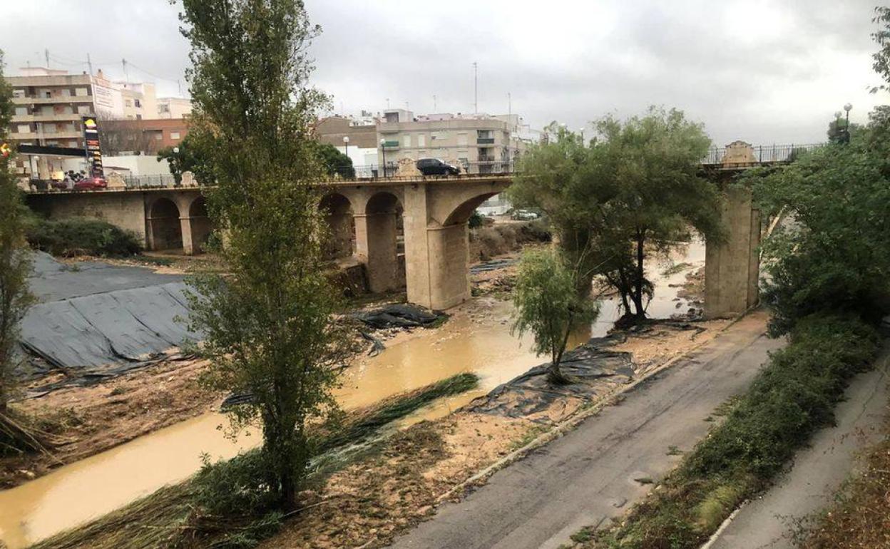 El barranco de Picassent esta mañana. 