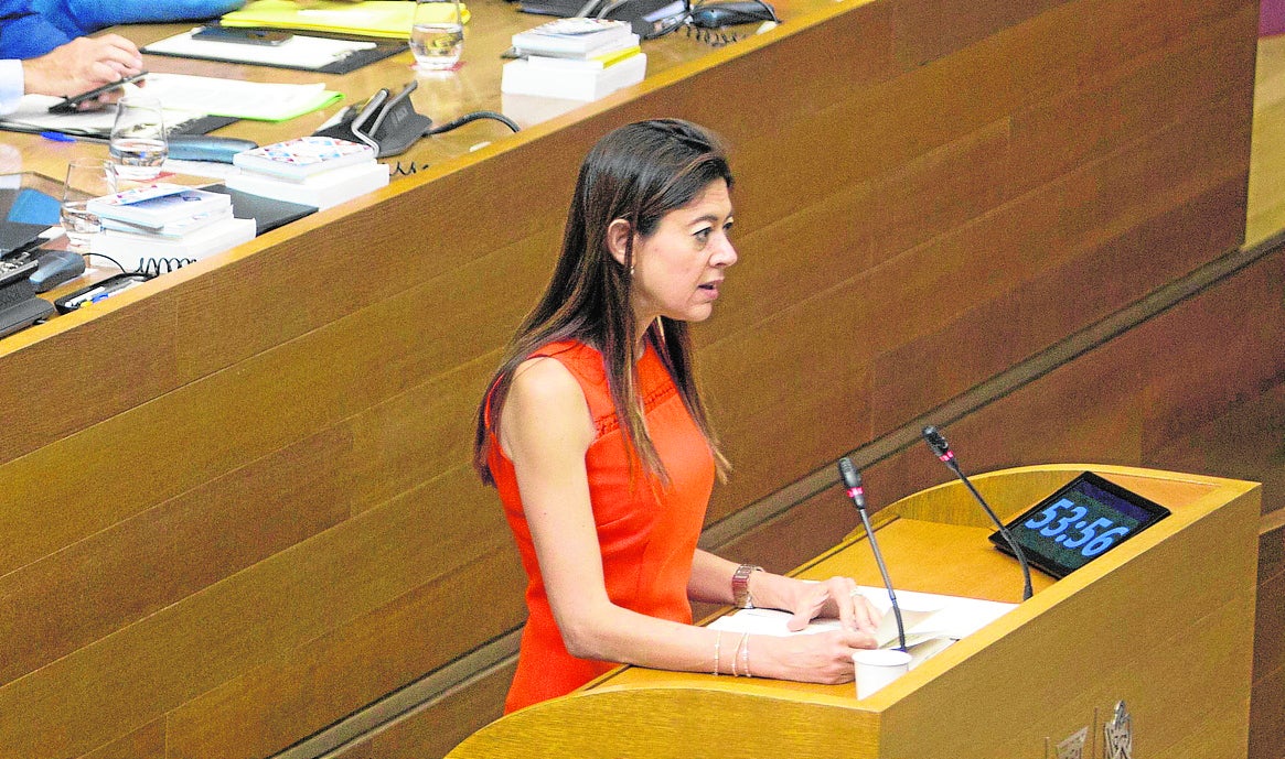 La consellea Carolina Pascual, en Les Corts. 