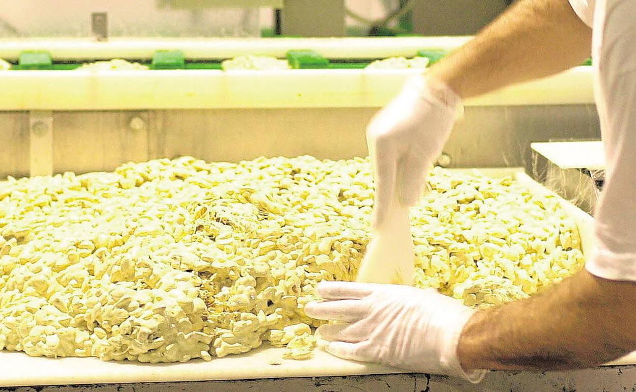 Elaboración del turrón en una fábrica de Jijona. 