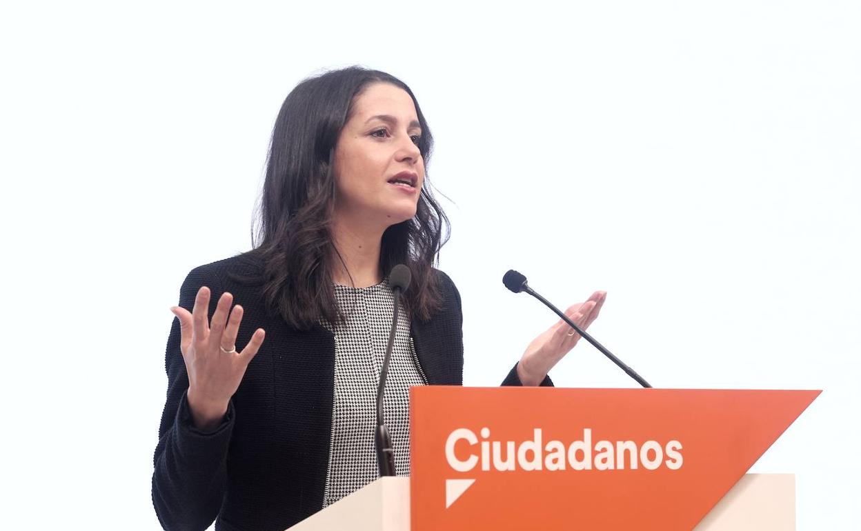 La presidenta de Ciudadanos, Inés Arrimadas. 