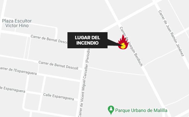 El incendio de una vivienda en Valencia deja una herida por inhalación de humo 