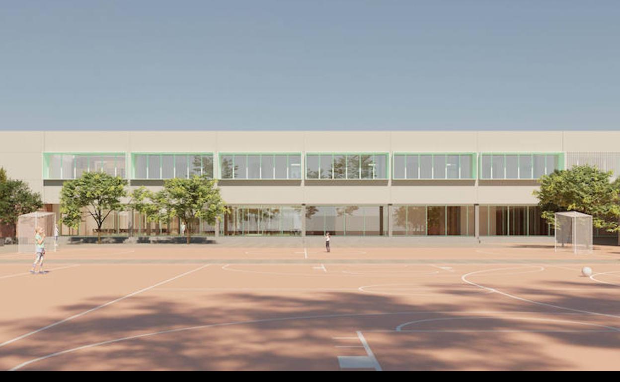 Figuración del nuevo colegio Les Arts.