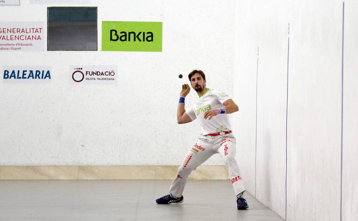 Puchol II, durante su partida de octavos del miércoles en Pelayo. 