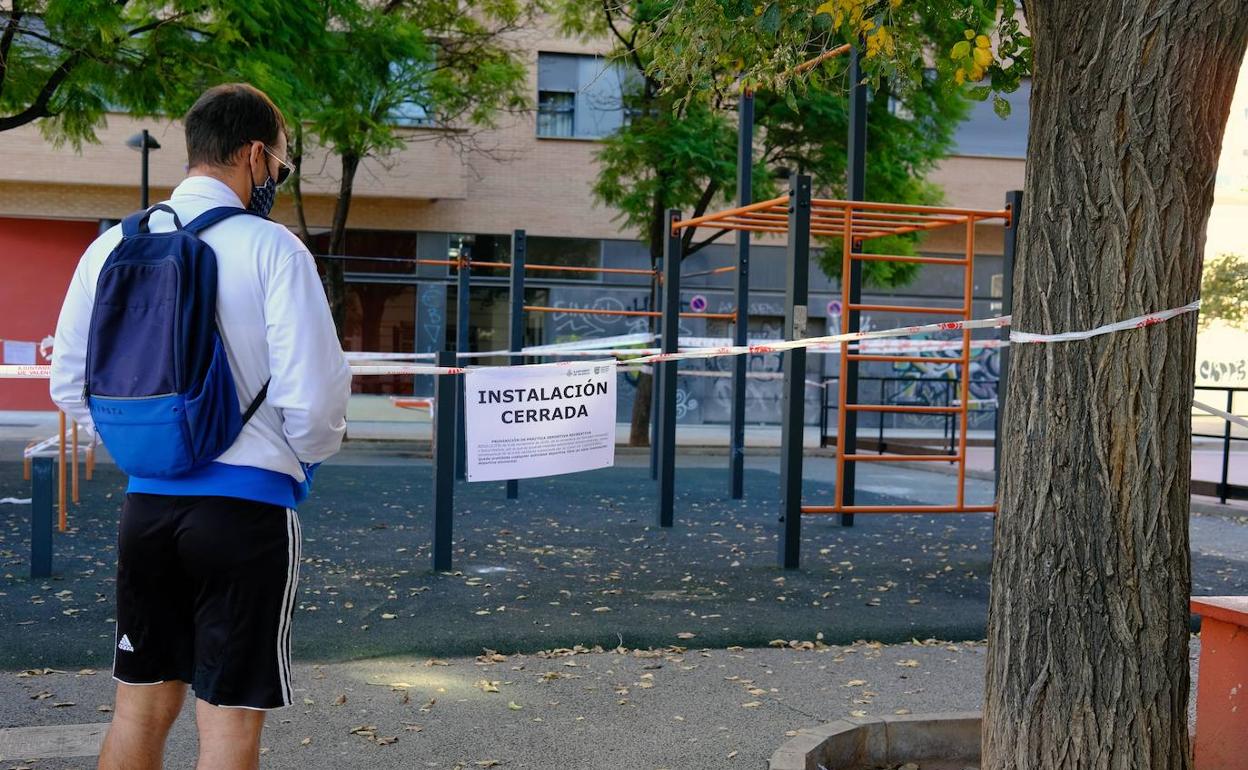 Instalaciones cerradas en Valencia. 