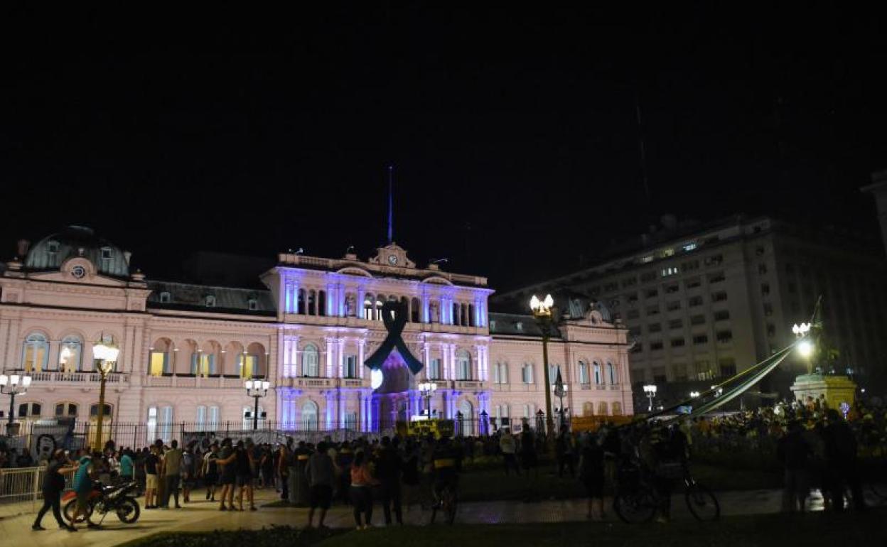 Despedida a Maradona en la Casa Rosada. 