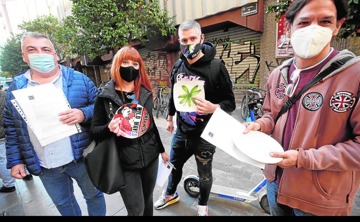 Participantes en la acción reivindicativa. 