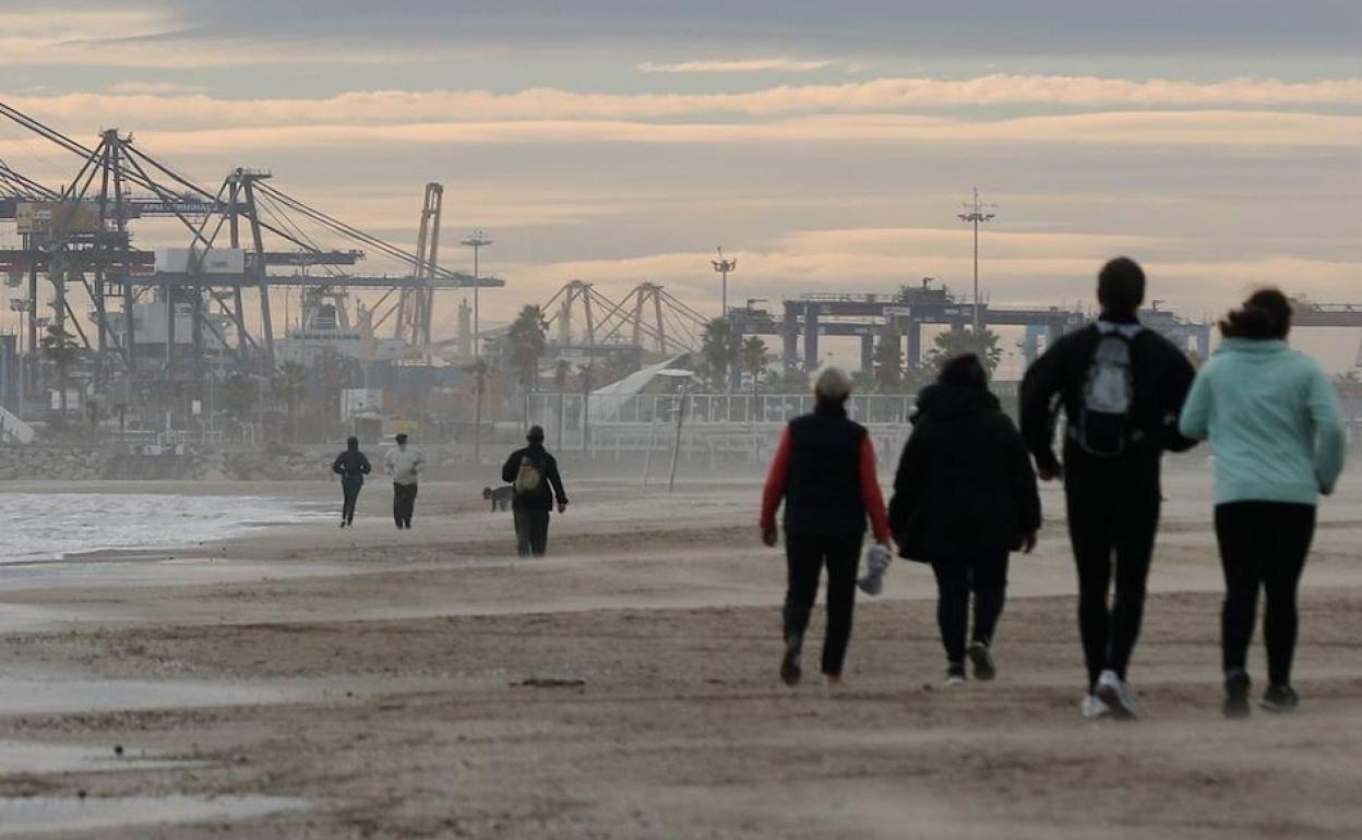 Playa de la Malvarrosa de Valencia. 