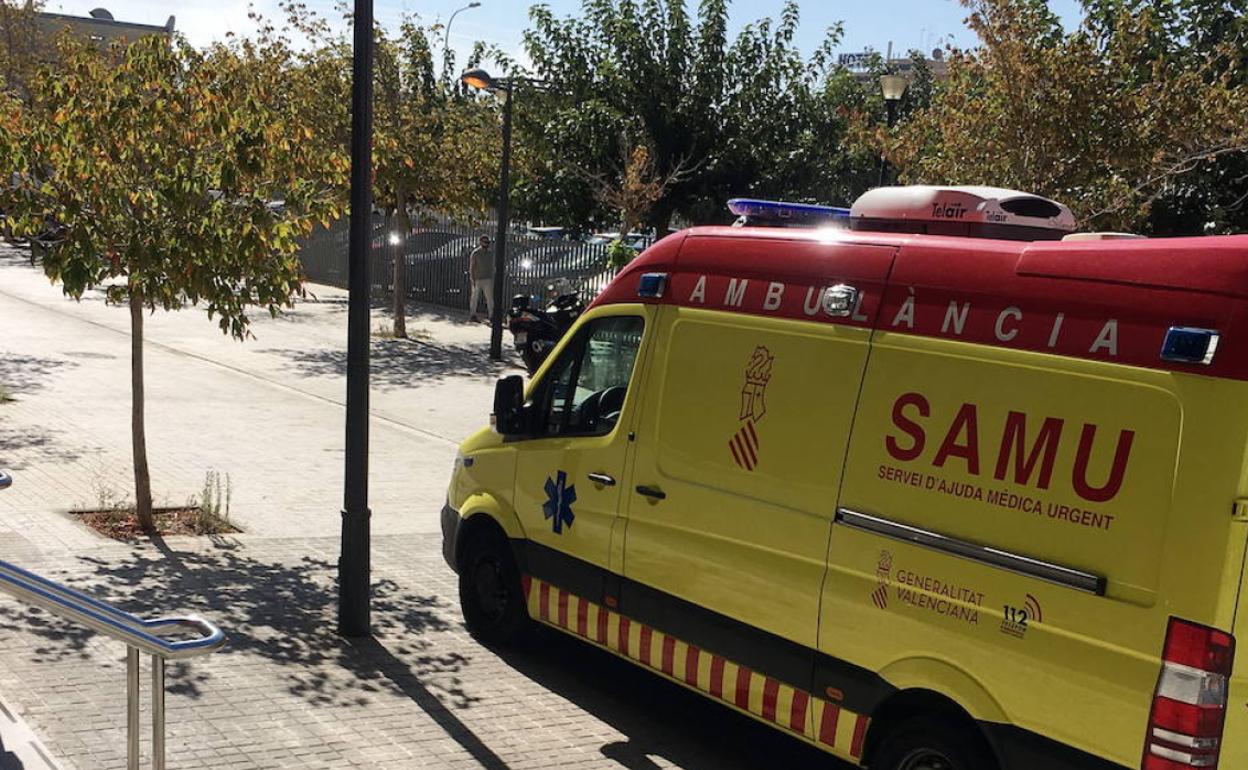 Una ambuancia en Valencia. 