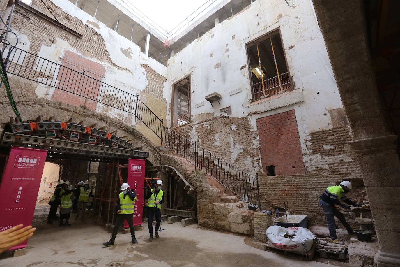 Fotos: Así avanzan las obras de rehabilitación del Palacio de Valeriola, sede del Centro de Arte Hortensia Herrero